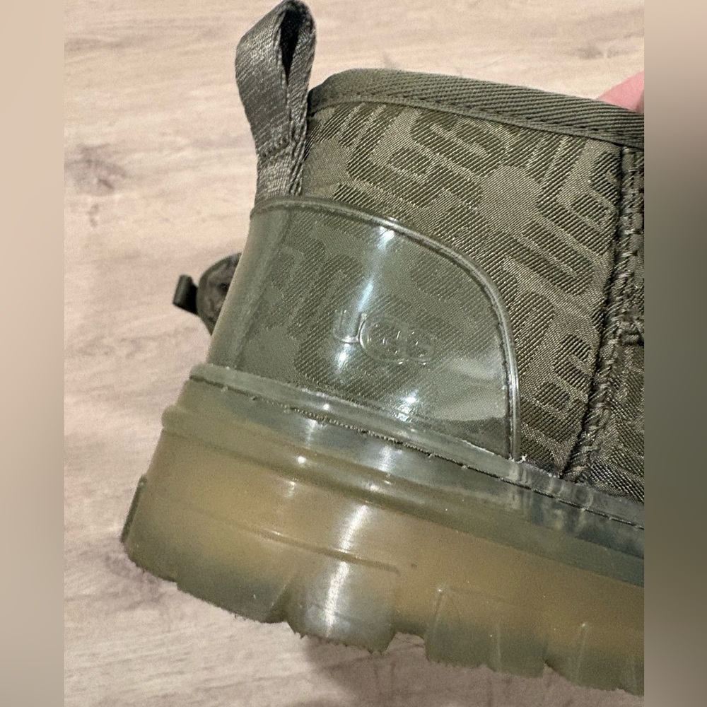 Ugg’s Classic Mini Monogram Boots Burnt Olive, 7 - Picture 4 of 9